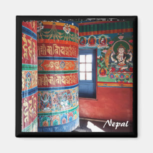 Prayer Wheels - Nepal, Everest Trek Magnet