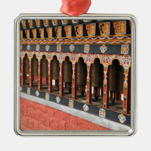 Prayer Wheels of the central square in Thimphu Metal Tree Decoration