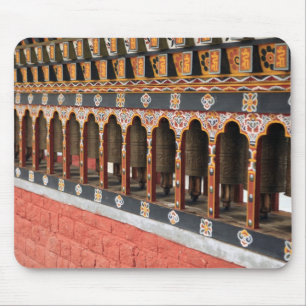 Prayer Wheels of the central square in Thimphu Mouse Mat