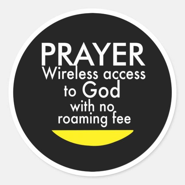 Prayer - Wireless  Classic Round Sticker (Front)