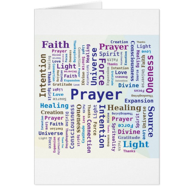 Prayer Word Cloud Multicolored (Front)