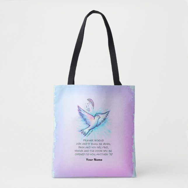 Prayer Works Christian tote bag (Front)