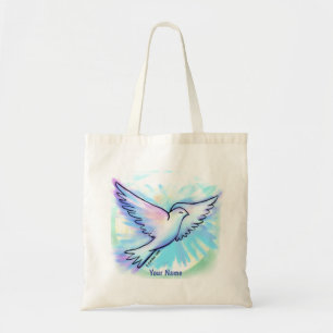 Prayer Works Dove Christian tote bag