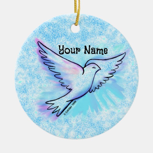 Prayer Works Dove Ornament  (Front)