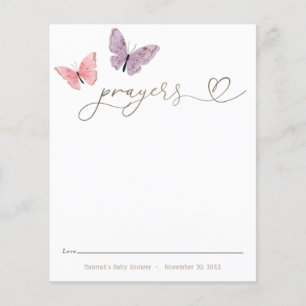 Prayers for Baby Butterfly Card