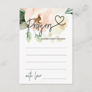 Prayers for Baby Neutral Baby Shower Game Card