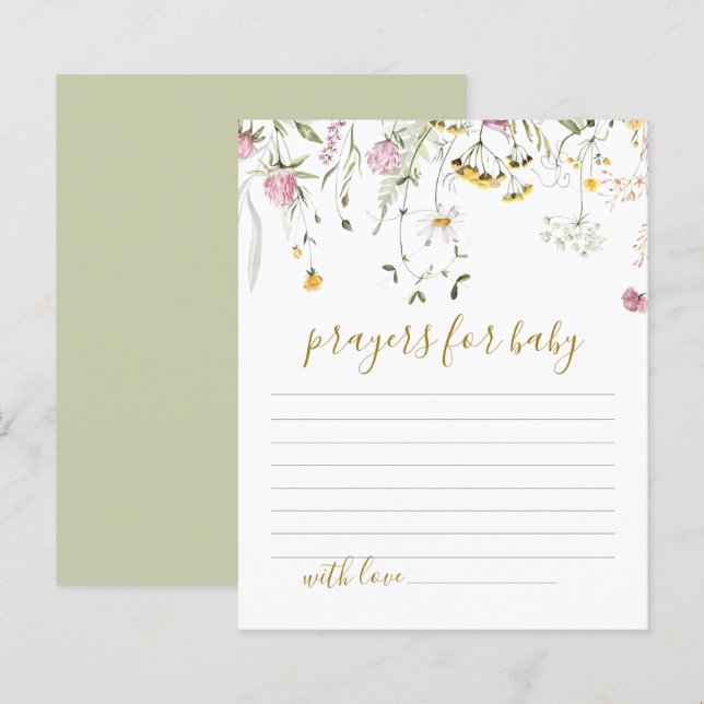 Prayers for Baby Shower Wildflowers  (Front/Back)