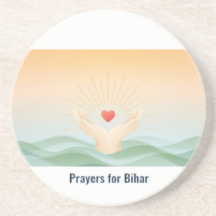 Prayers for Bihar Sandstone Coaster