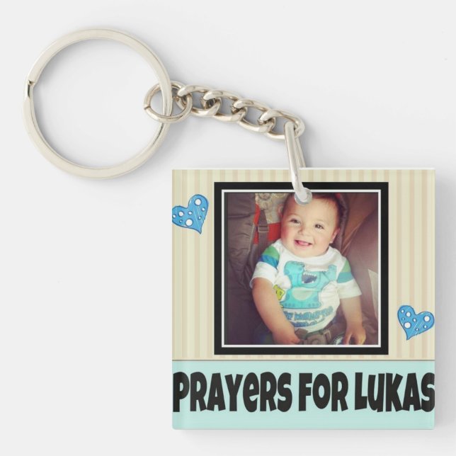 Prayers For Lukas Keychain (Front)