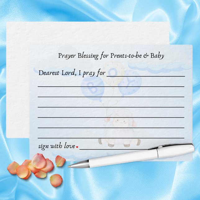 Prayers for Parents-to-be Baby Little Lamb Soaring Enclosure Card (Prayer Blessing Enclosure Card with Envelope)