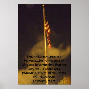 Prayers for Peace 1st Timothy 2 1 - 2 Poster