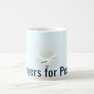 Prayers for Peace Coffee Mug Editable Message