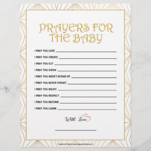 Prayers For The Baby [Golden Lines] Custom Letterhead