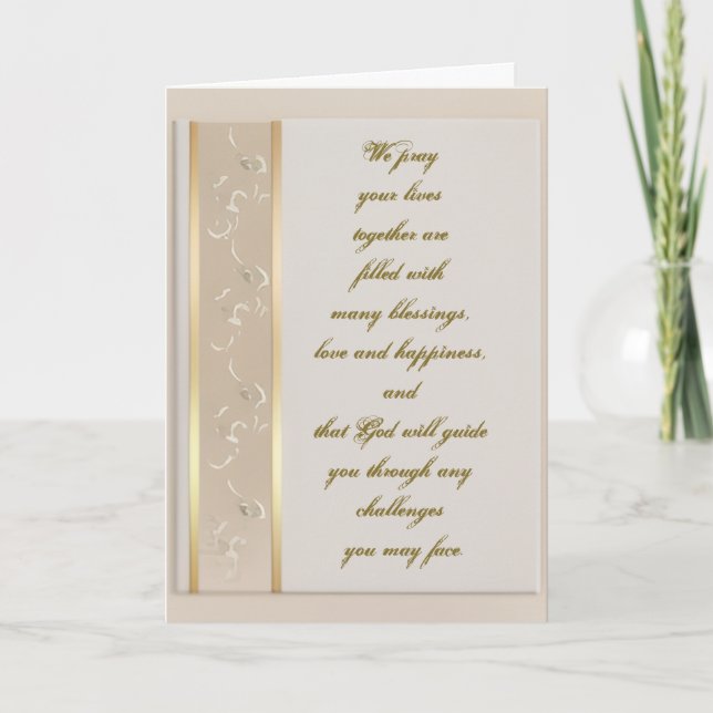 Prayers for Your Wedding wedding Greeting Card (Front)