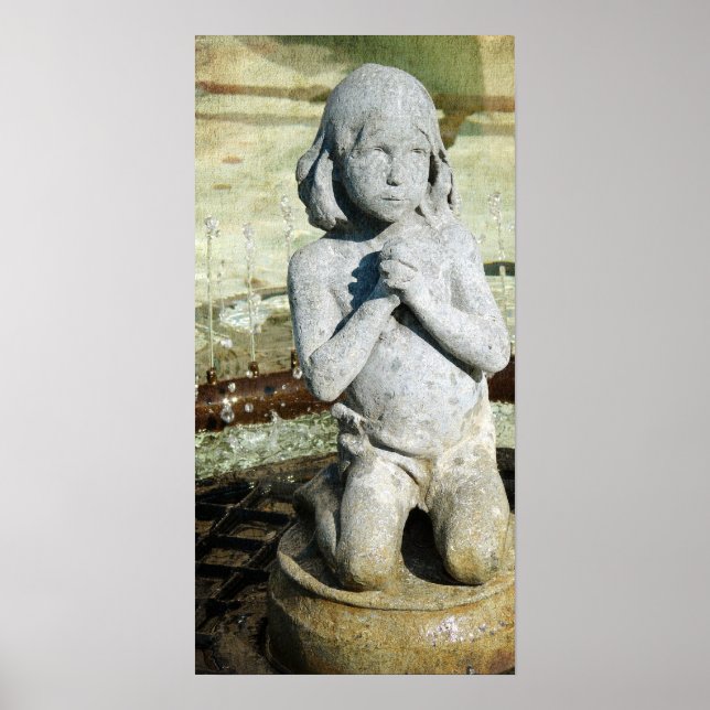 Prayers Fountain Detail Kansas City Plaza Poster (Front)