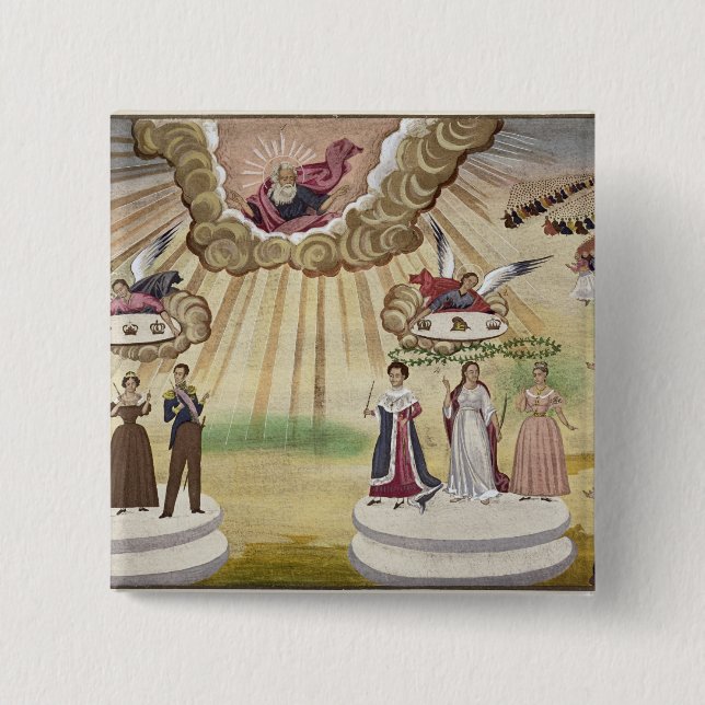 Prayers to the Gods for the Liberation of Greece, 15 Cm Square Badge (Front)