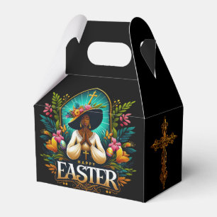 Praying African American Woman Religious Easter Favour Box