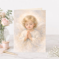 Praying Angel Child Watercolor Religious