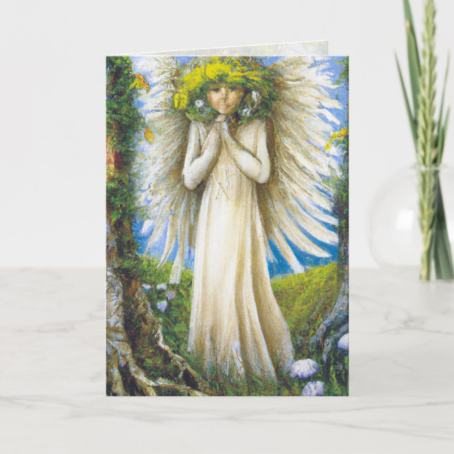 Praying Angel Graphic Arts Card (Front)