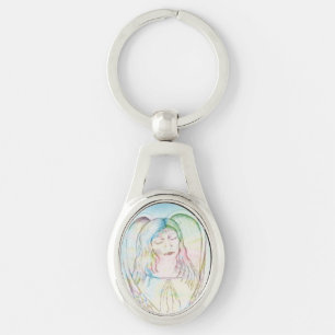 Praying angel key ring