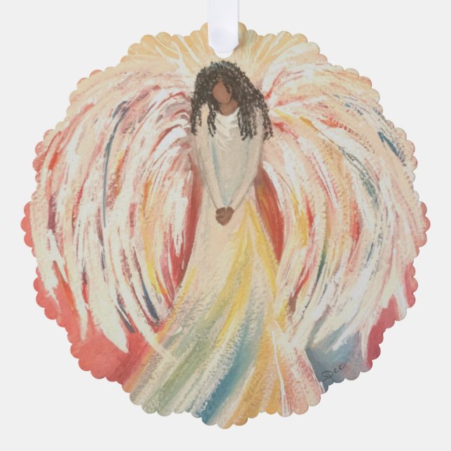 Praying Angel Paper Ornament (Front)