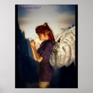 praying angel poster