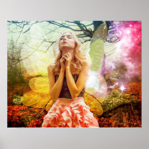 Praying Angel Poster Beautiful artwork and colors