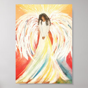 Praying Angel Premium Canvas Poster (5x7)