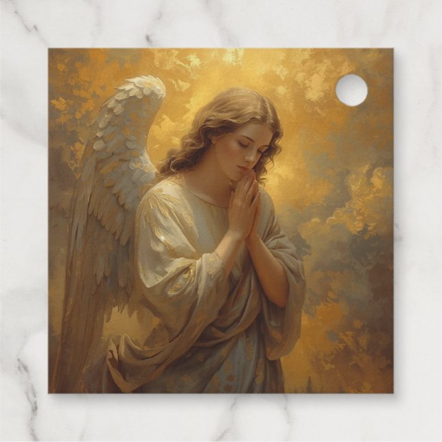 Praying Angel - Religious Occasions  Favour Tags (Back)