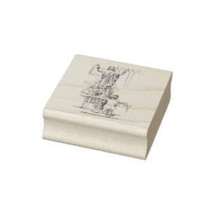 Praying Child Rubber Stamp