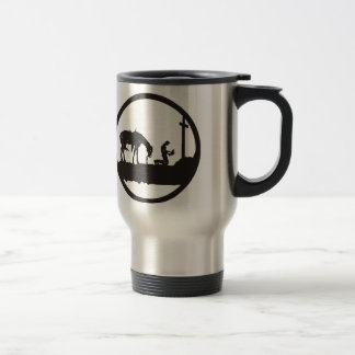 praying cowboy travel mug