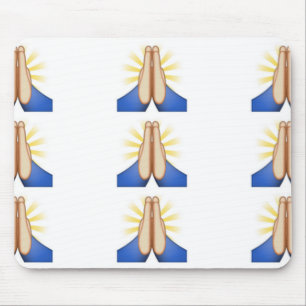 praying emoji mouse mat