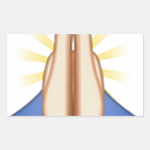 praying emoji rectangular sticker