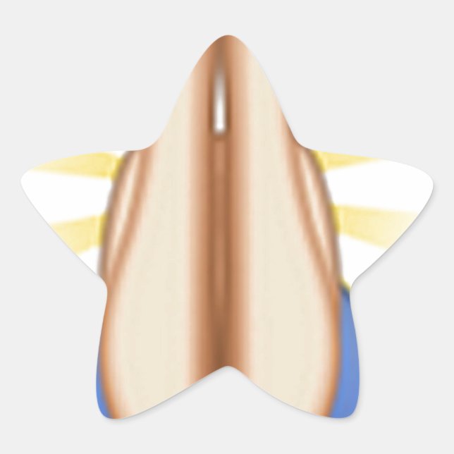 praying emoji star sticker (Front)