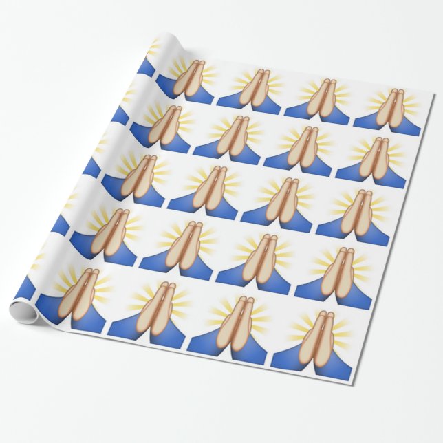 praying emoji wrapping paper (Unrolled)