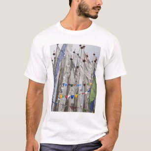 Praying flag poles in mountain, Yotongla Pass 2 T-Shirt