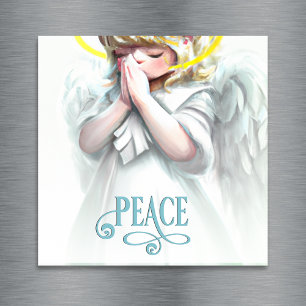 Praying for Peace Angel Holiday Magnetic