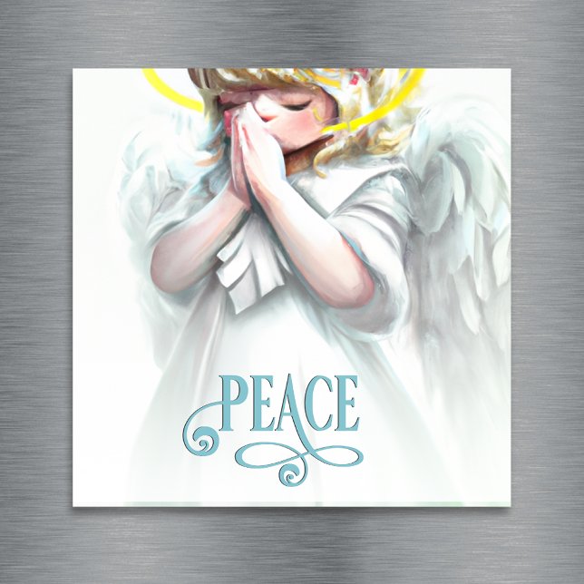 Praying for Peace Angel Holiday Magnetic (Creator Uploaded)