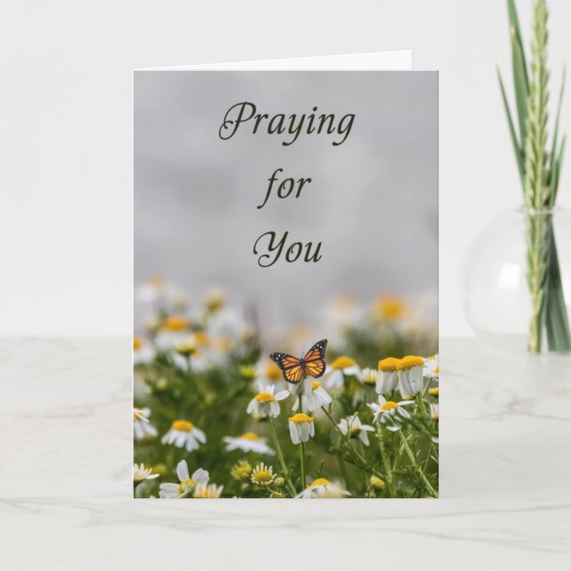 Praying for You Christian Greeting Card (Front)