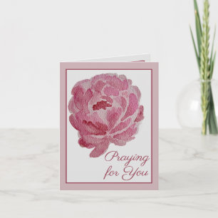 Praying for You Pink Peony Prayer & Encouragemen Card