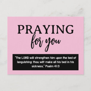 Praying For You Psalm Get Well Soon Postcard