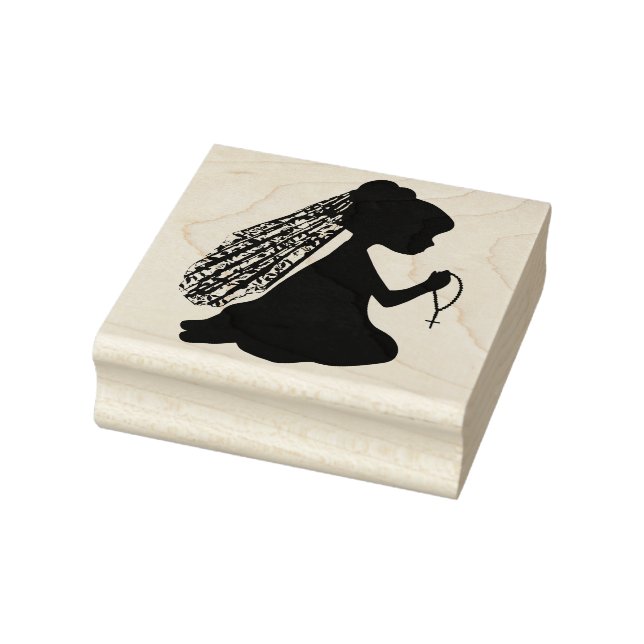 Praying Girl Rubber Stamp (Stamp)