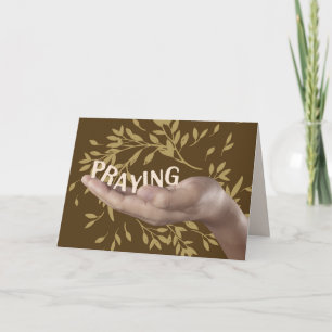 Praying Hand Religious Blessings at Thanksgiving Card