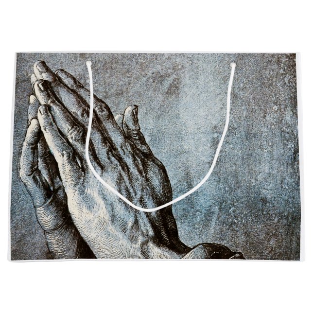 Praying Hands, Albrecht Durer Large Gift Bag (Front)