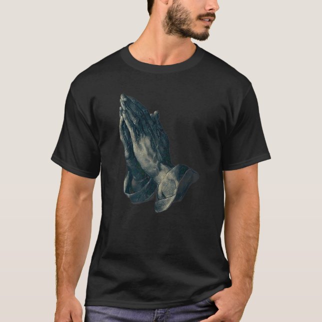 Praying Hands Amen Jesus  3 T-Shirt (Front)