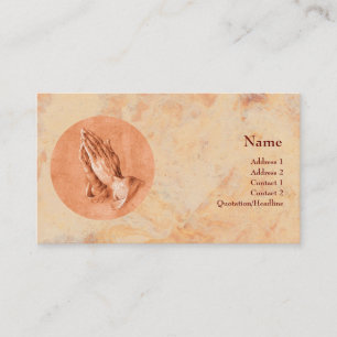 Praying Hands Business Card