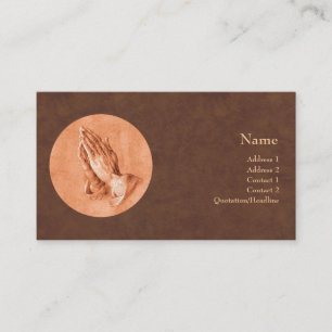 Praying Hands Business Card