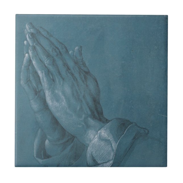 Praying Hands by Albrecht Durer Tile (Front)