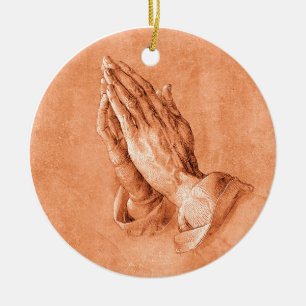 Praying Hands Ceramic Tree Decoration