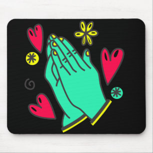 Praying Hands I BlkBkg I Mouse Mat